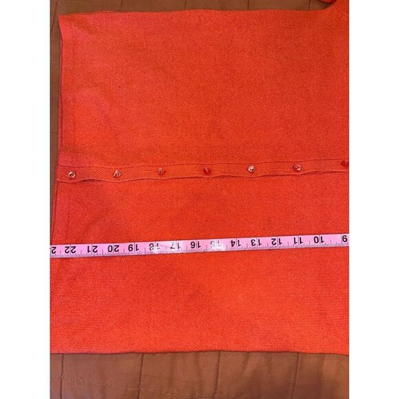 Beloid 100% Cashmere Womens Cardigan Sweater Red Long Sleeve Button Front Size S - Picture 8 of 8